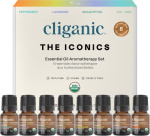 Cliganic Organic Aromatherapy Essential Oils Gift Set – Top 8 Iconic Oils